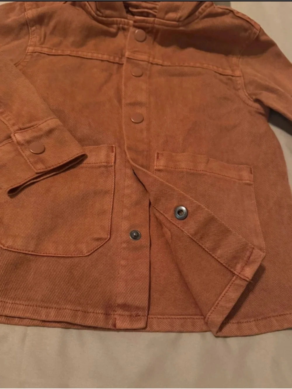 Cat & Jack Hooded Utility Jacket - Rust Brown
